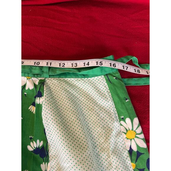 Vintage 70s patchwork wrap skirt midi reversible daisy boho prairie cottage core - Picture 7 of 9